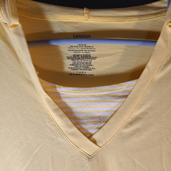 Danskin Now yellow and white Hoodie - Picture 2 of 4